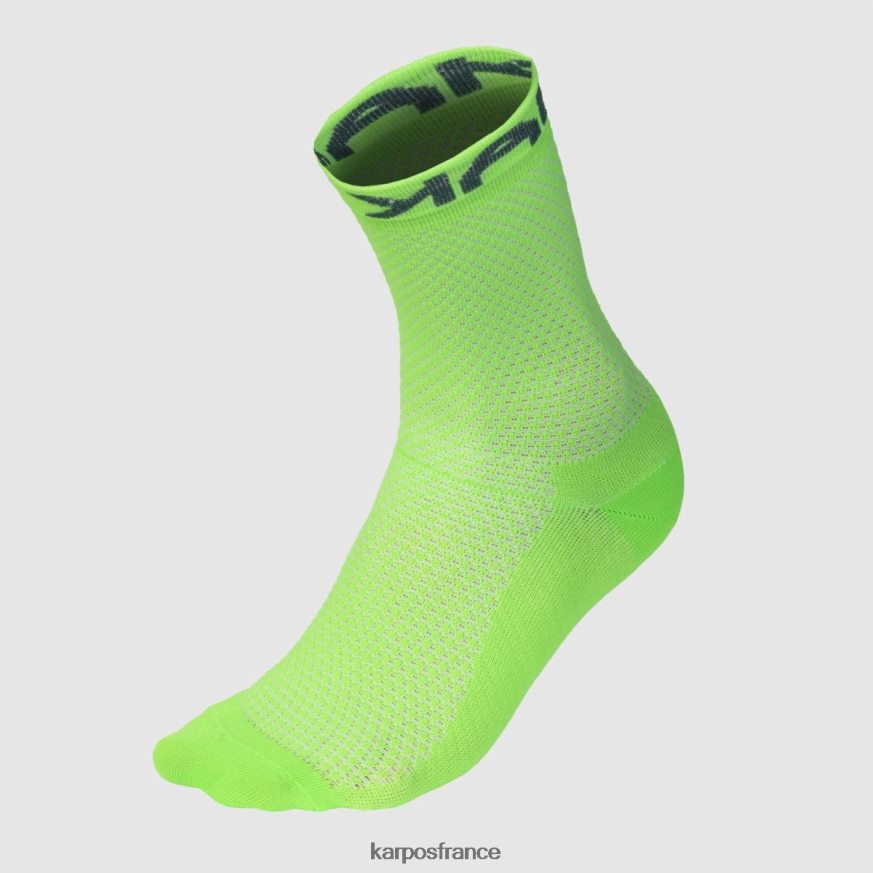 femmes Karpos vert fluo/hydro chaussette rapide 28PL68935