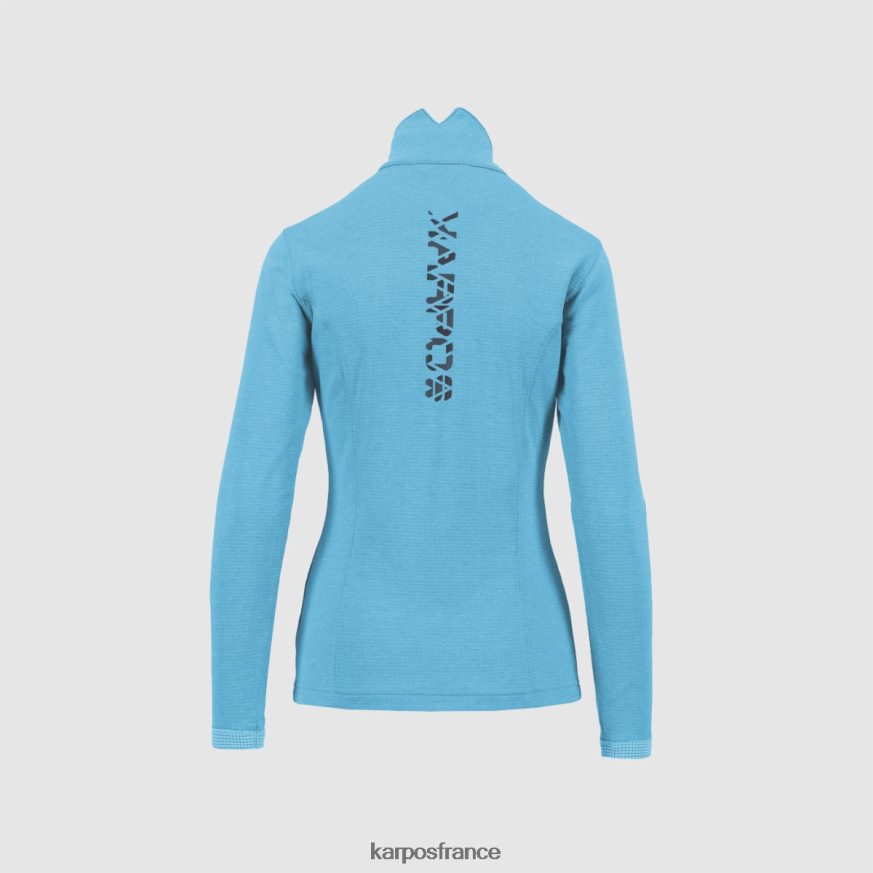 femmes Karpos atoll bleu pizzocco avec demi-zip 28PL681207
