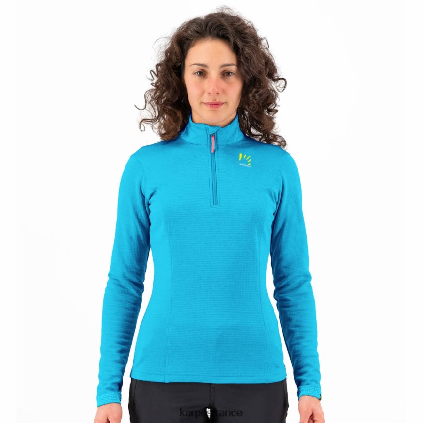 femmes Karpos atoll bleu pizzocco avec demi-zip 28PL681207