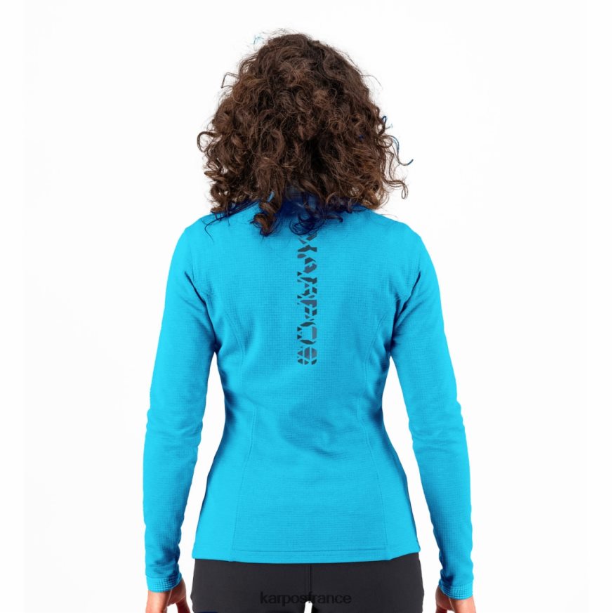 femmes Karpos atoll bleu pizzocco avec demi-zip 28PL681207