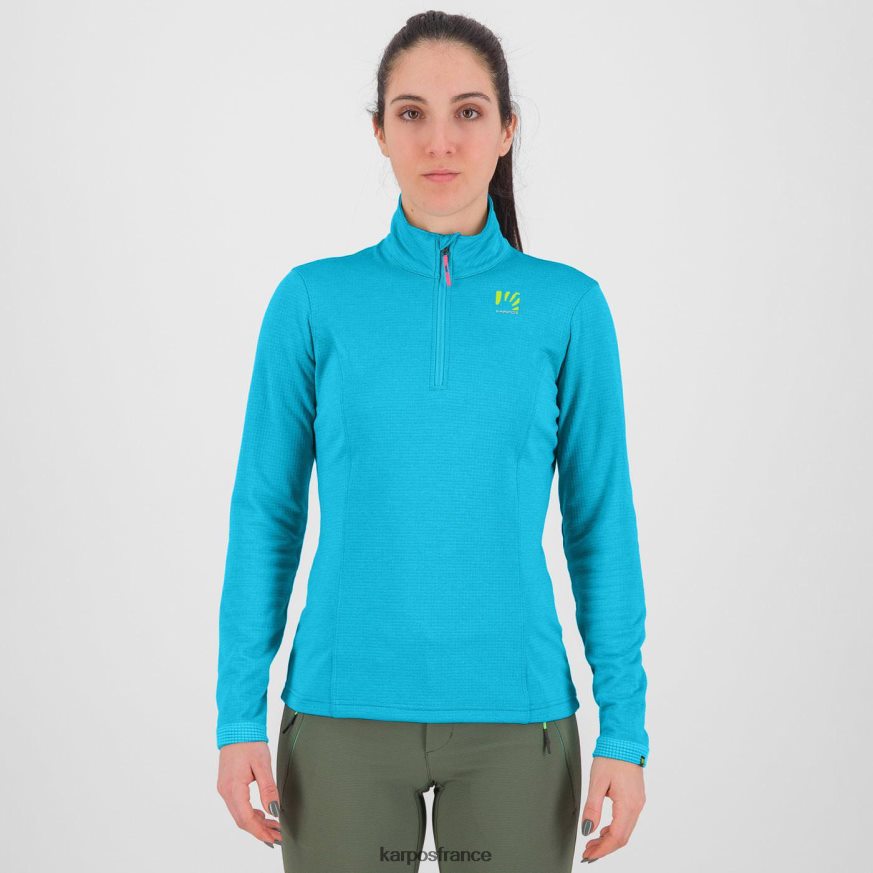 femmes Karpos atoll bleu pizzocco avec demi-zip 28PL681213