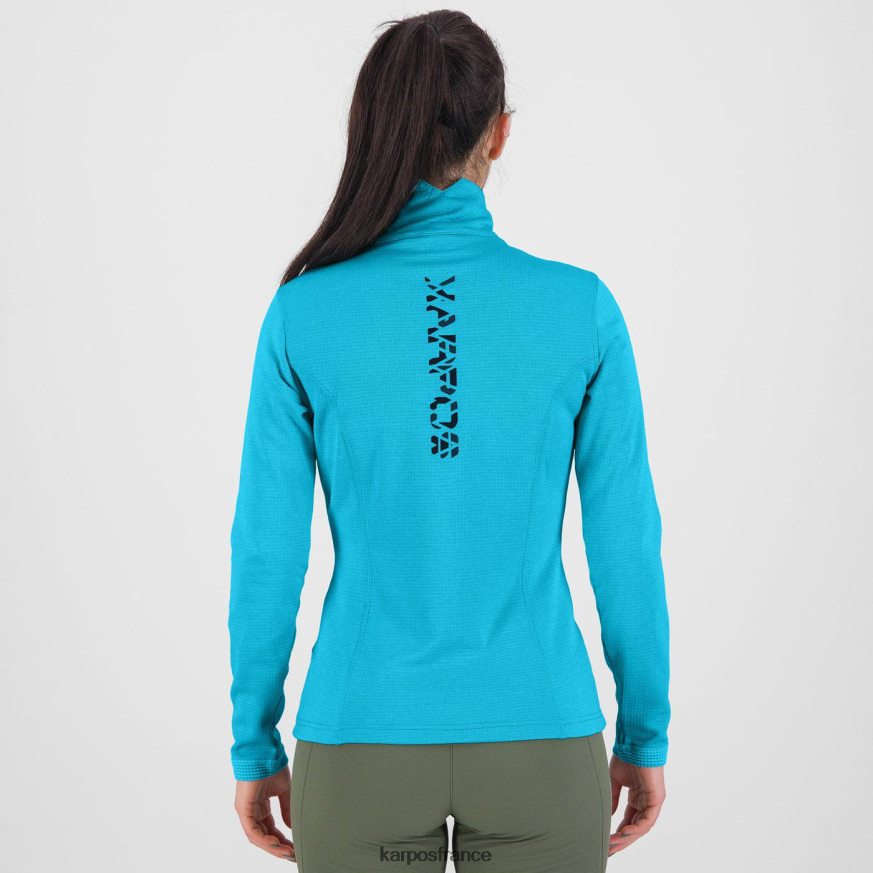 femmes Karpos atoll bleu pizzocco avec demi-zip 28PL681213