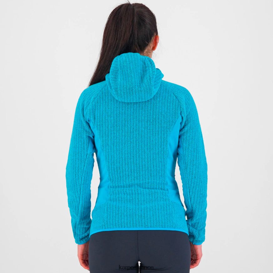 femmes Karpos atoll bleu rocchetta w sweat à capuche polaire 28PL681171