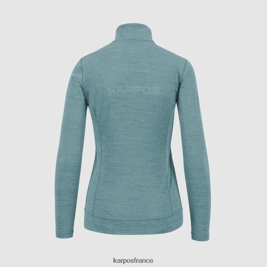 femmes Karpos bleu adriatique pomedes w t-shirt ls 28PL681191