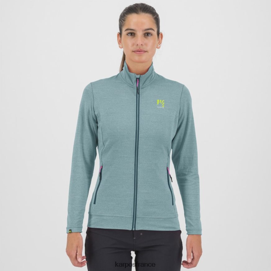 femmes Karpos bleu adriatique pomedes w t-shirt ls 28PL681191