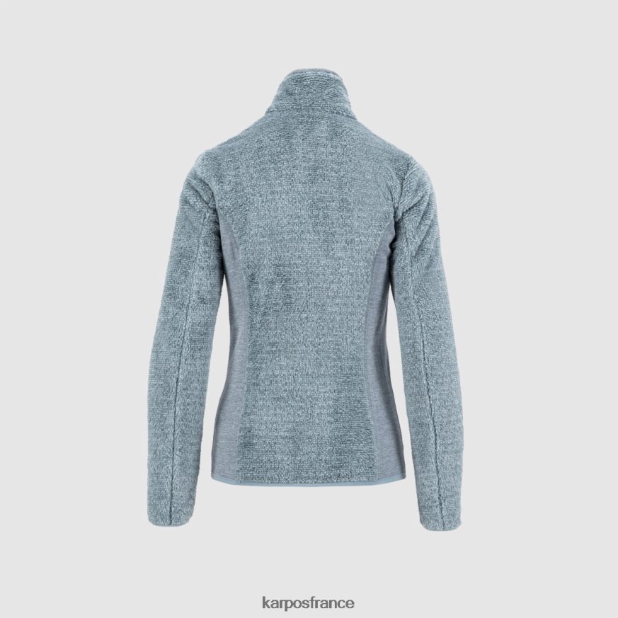femmes Karpos bleu poussiéreux sommet avec polaire 28PL681130