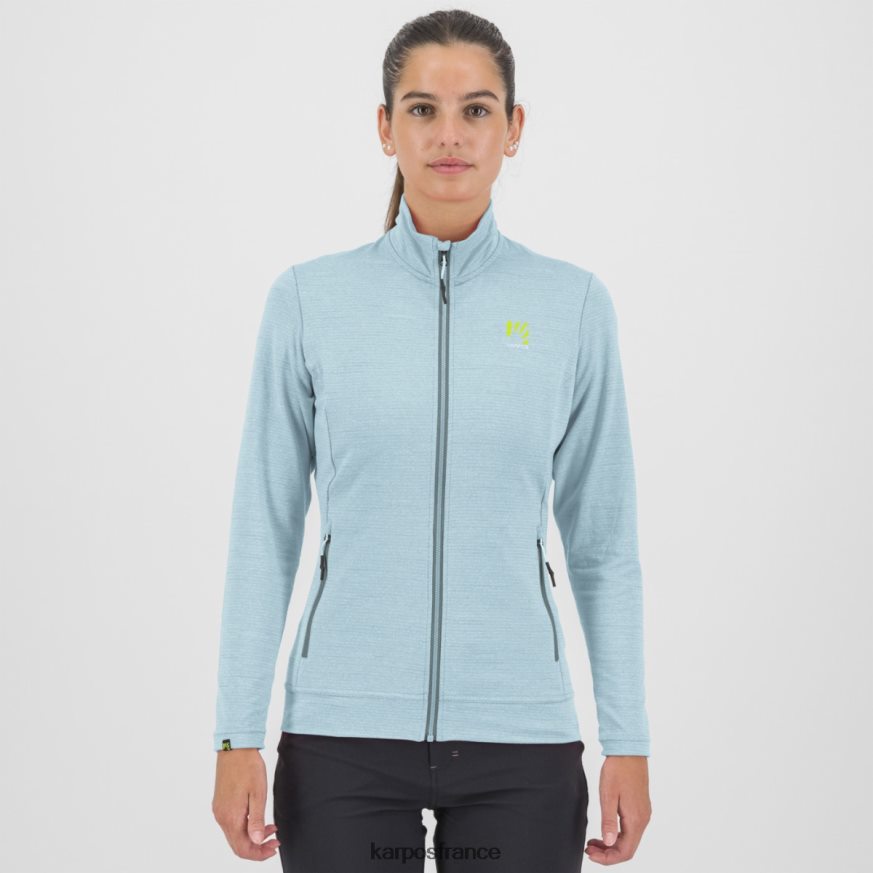 femmes Karpos bleu vert pomedes w t-shirt ls 28PL681192