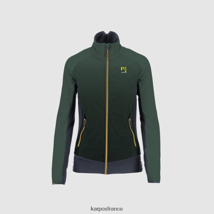 femmes Karpos encre de Chine/vert jungle croderes avec polaire 28PL681151