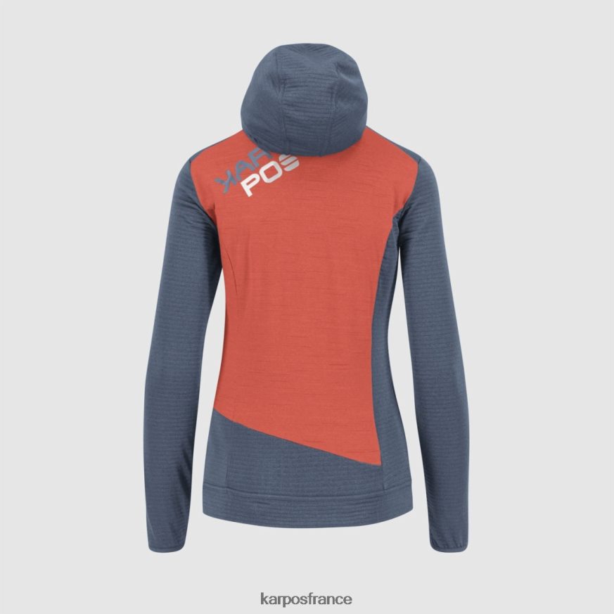 femmes Karpos indigo vintage/corail chaud nuvolau avec polaire 28PL681176