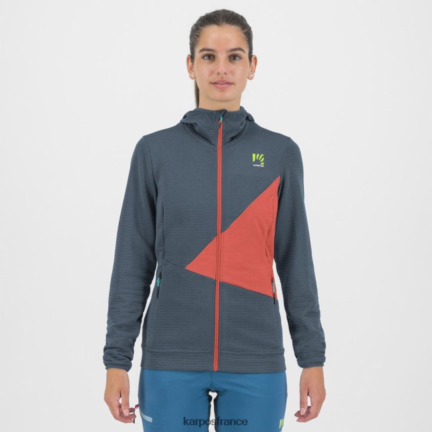 femmes Karpos indigo vintage/corail chaud nuvolau avec polaire 28PL681176