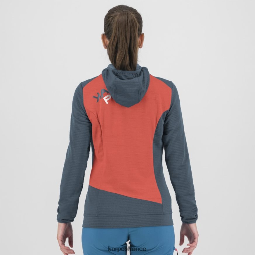 femmes Karpos indigo vintage/corail chaud nuvolau avec polaire 28PL681176