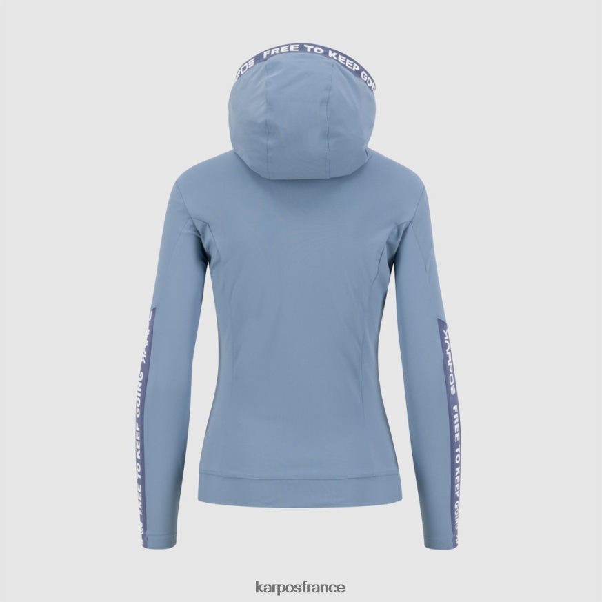 femmes Karpos lac printanier/indigo vintage easyfrizz w sweat à capuche entièrement zippé 28PL681145