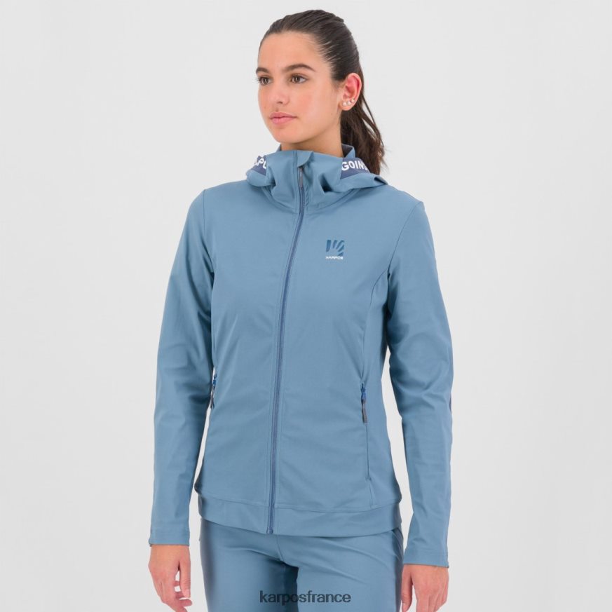 femmes Karpos lac printanier/indigo vintage easyfrizz w sweat à capuche entièrement zippé 28PL681145