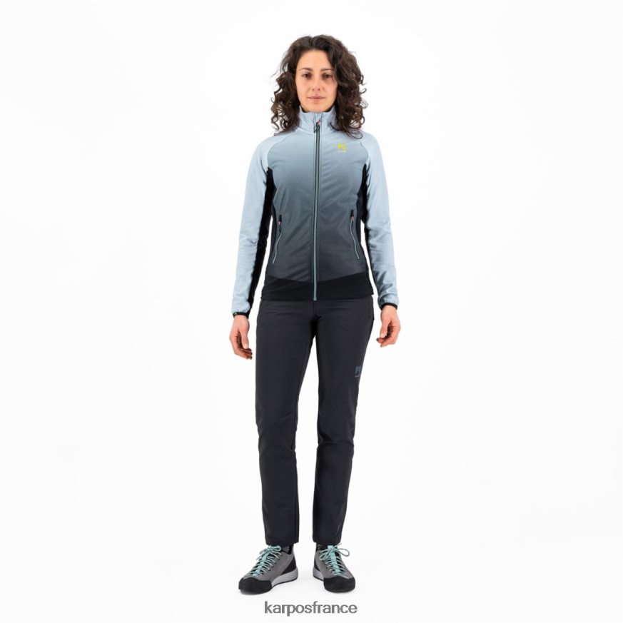 femmes Karpos noir/bleu poussiéreux croderes avec polaire 28PL681152