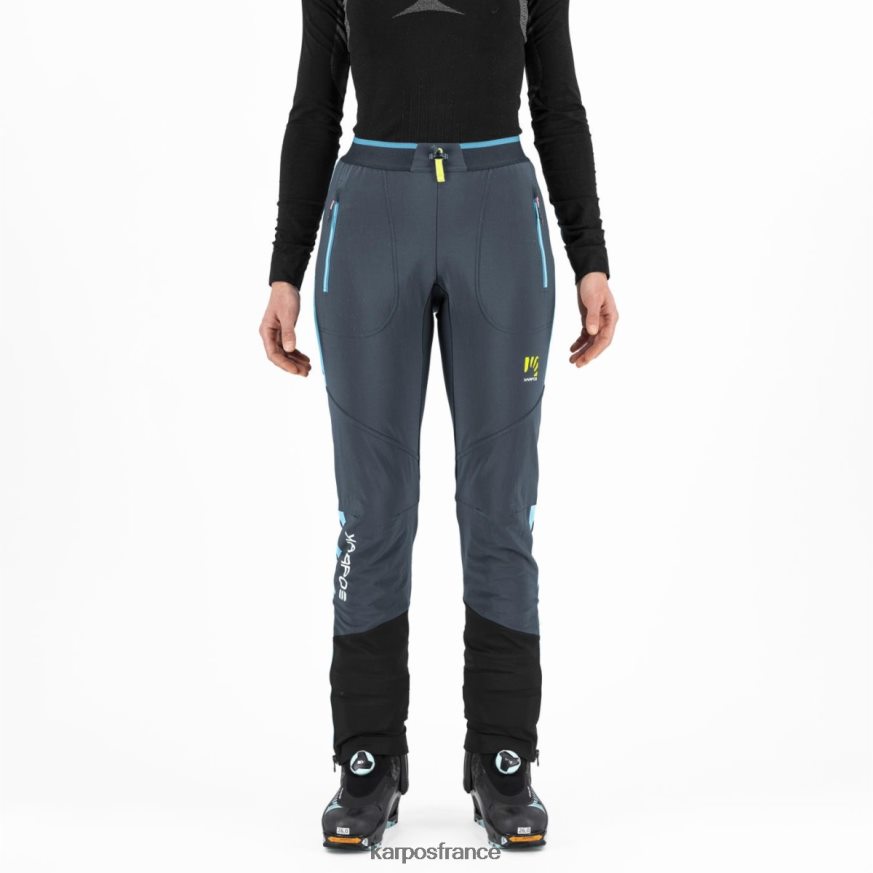 femmes Karpos ardoise foncée/atoll bleu pantalon alagna plus evo w 28PL681408