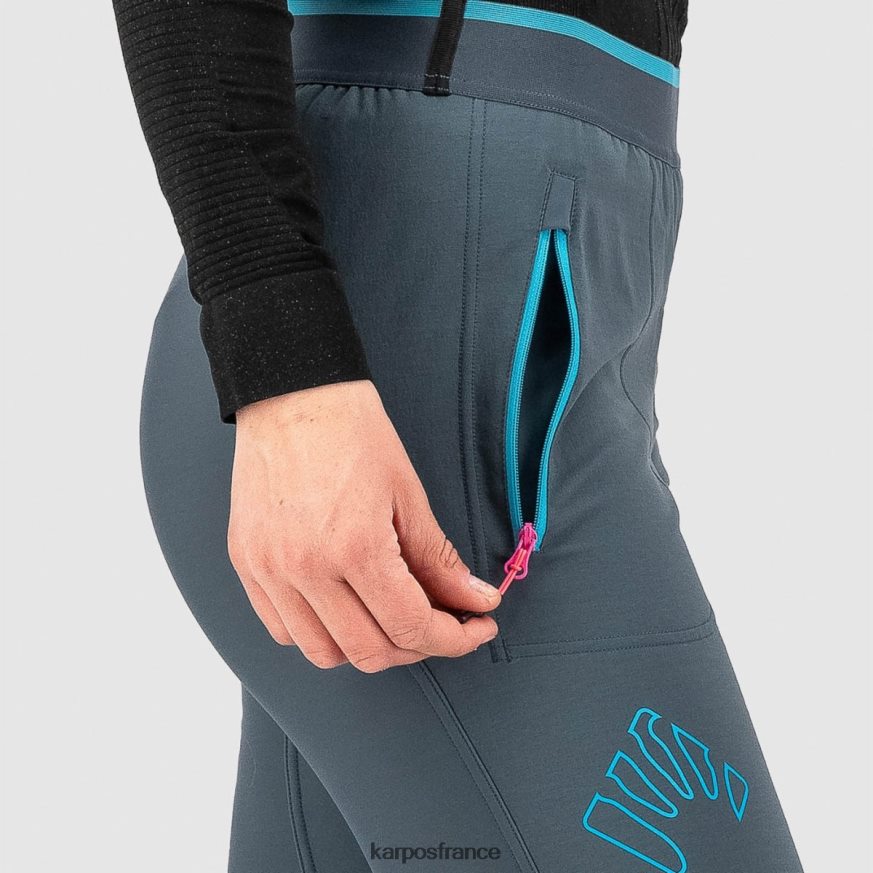 femmes Karpos ardoise foncée/atoll bleu pantalon federa 28PL681427