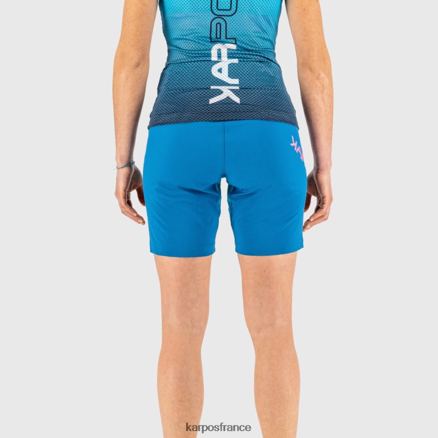 femmes Karpos bleu marocain/oiseau bleu val di dentro aux bermudes 28PL681576