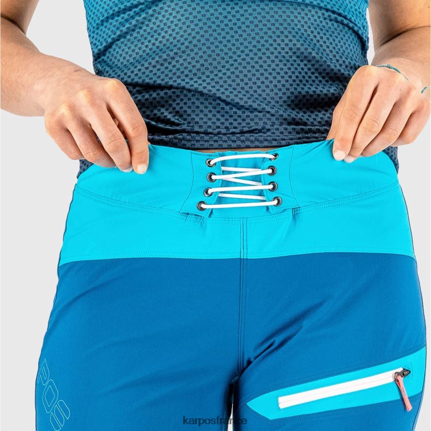 femmes Karpos bleu marocain/oiseau bleu val di dentro aux bermudes 28PL681576