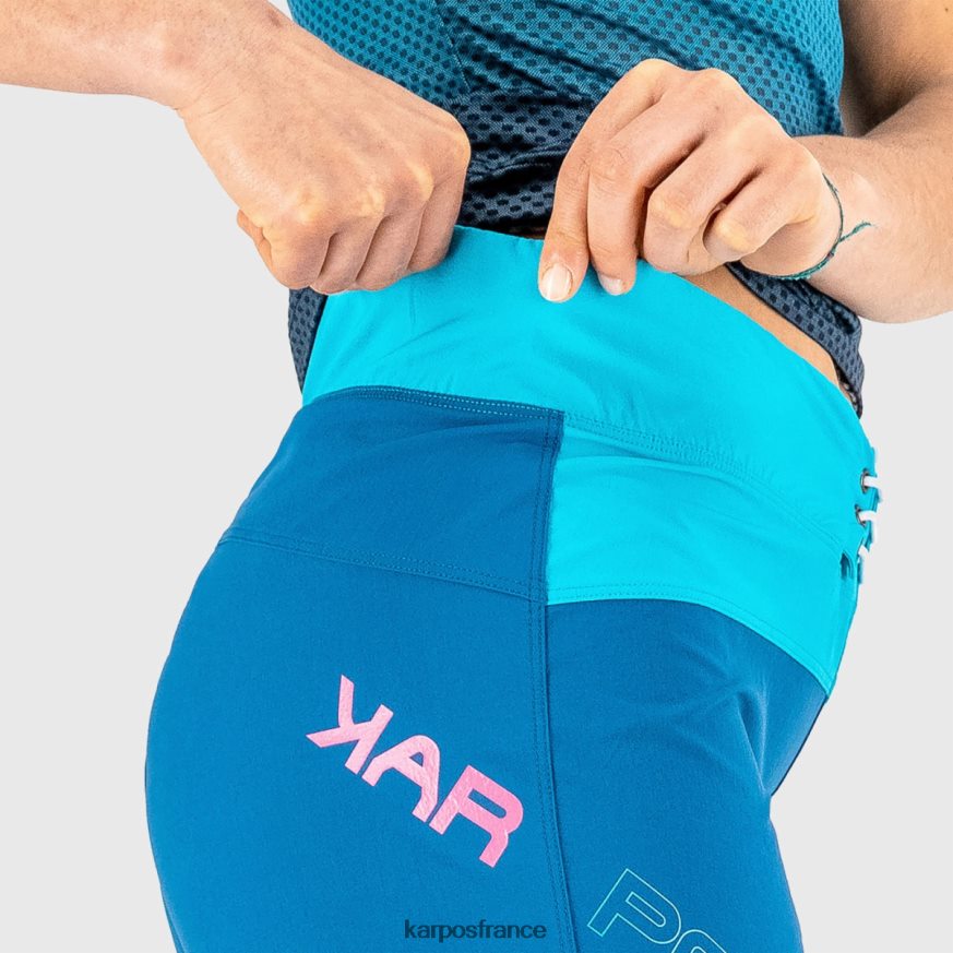 femmes Karpos bleu marocain/oiseau bleu val di dentro aux bermudes 28PL681576