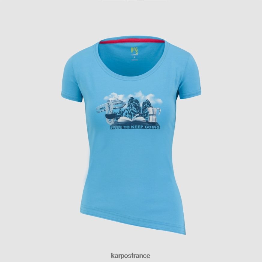 femmes Karpos atoll bleu anémone evo w t-shirt 28PL681361