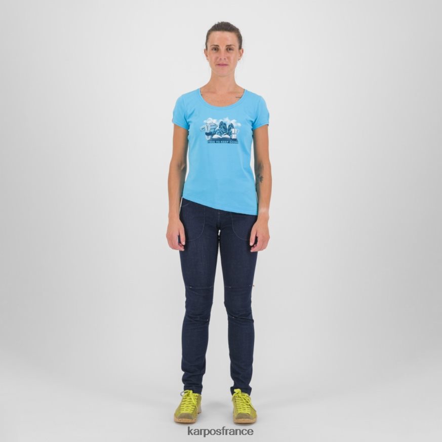 femmes Karpos atoll bleu anémone evo w t-shirt 28PL681361