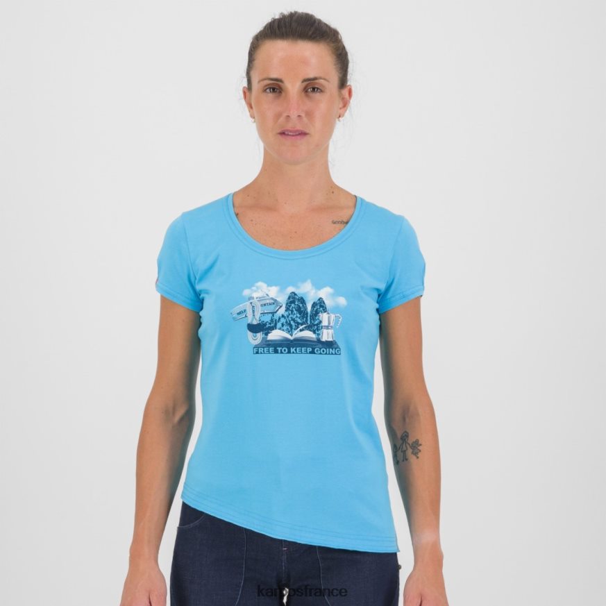 femmes Karpos atoll bleu anémone evo w t-shirt 28PL681361