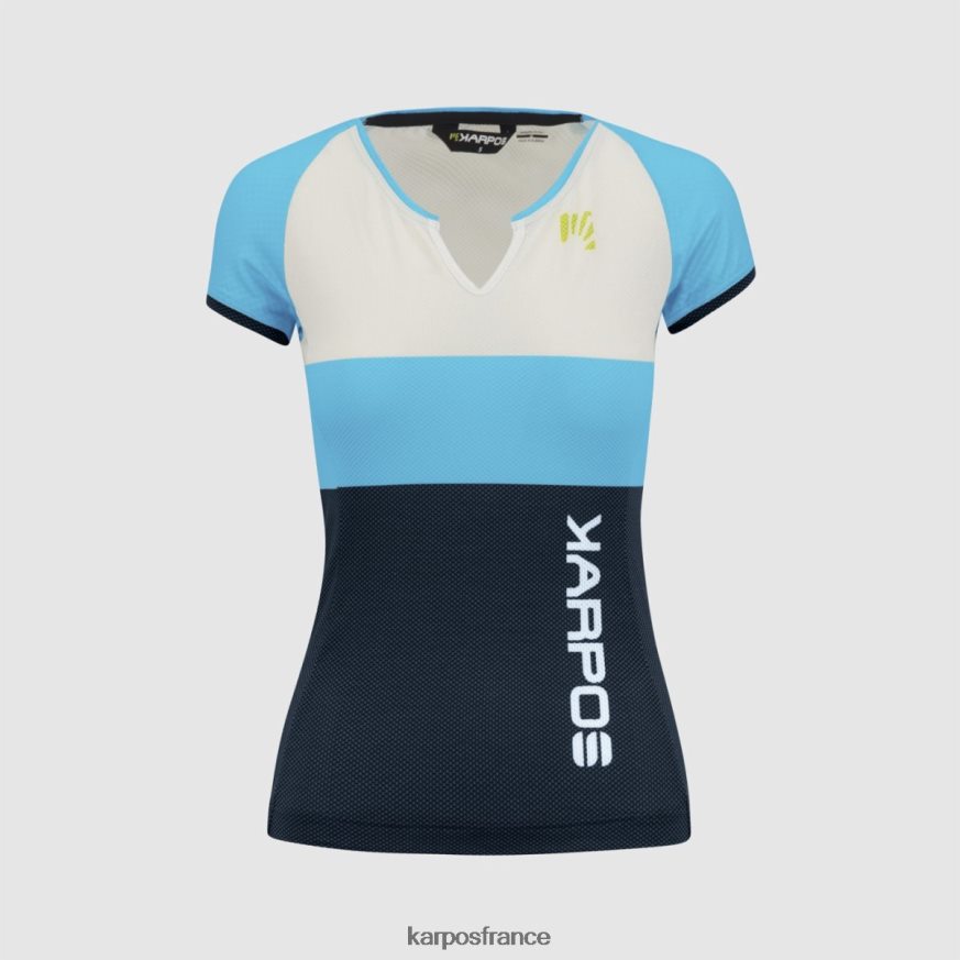 femmes Karpos atoll bleu/blanc/capitaine ciel maillot evo w déplacé 28PL681245