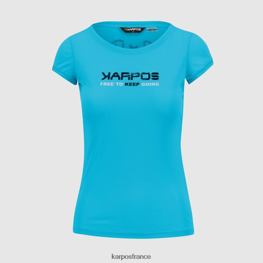 femmes Karpos atoll bleu val federia w t-shirt 28PL681356