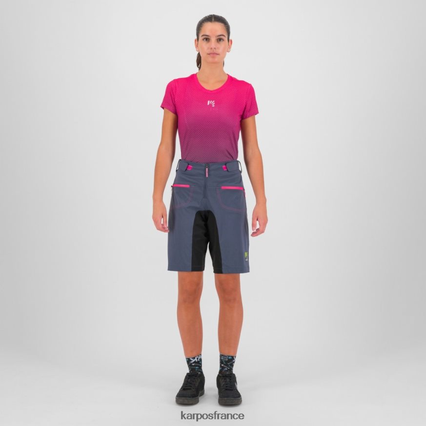 femmes Karpos bleu dégradé/cabaret t-shirt verve mesh 28PL681317