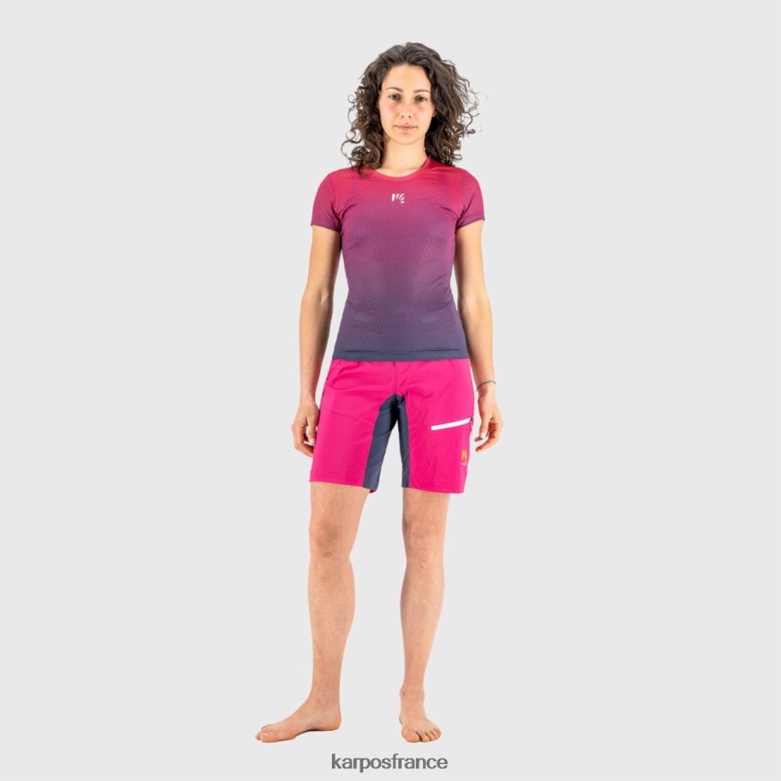 femmes Karpos bleu marocain/oiseau bleu t-shirt verve mesh 28PL681318