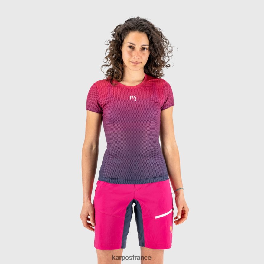 femmes Karpos bleu marocain/oiseau bleu t-shirt verve mesh 28PL681318