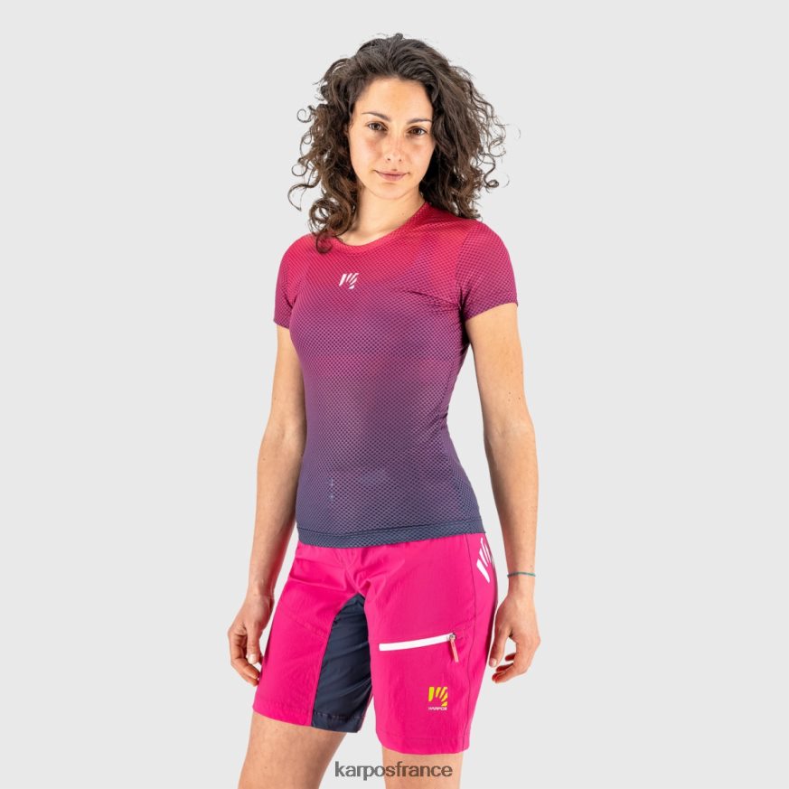 femmes Karpos bleu marocain/oiseau bleu t-shirt verve mesh 28PL681318