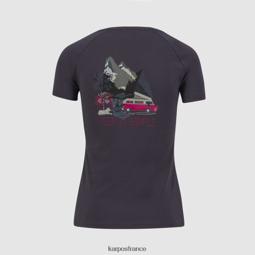 femmes Karpos bleu ombré genzianella w t-shirt 28PL681367