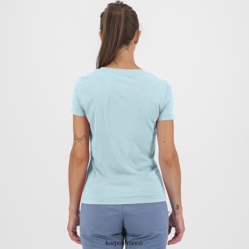 femmes Karpos bleu vert crocus avec t-shirt 28PL681332