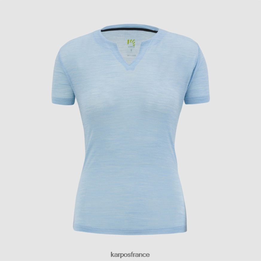 femmes Karpos bleu vert t-shirt coppolo mérinos w 28PL681242