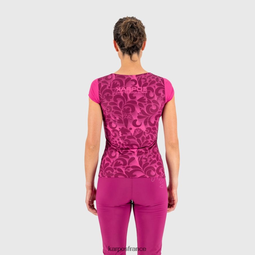 femmes Karpos cabaret/blanc jersey imprimé loma 28PL681309