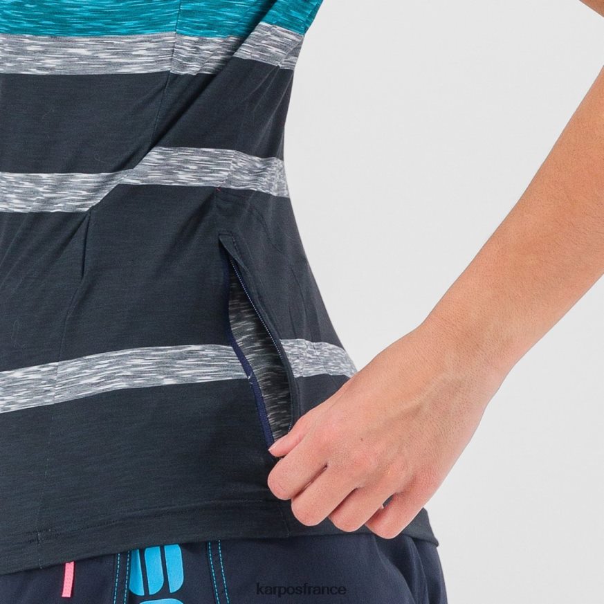 femmes Karpos capitaine du ciel/atoll bleu verve w t-shirt 28PL681251