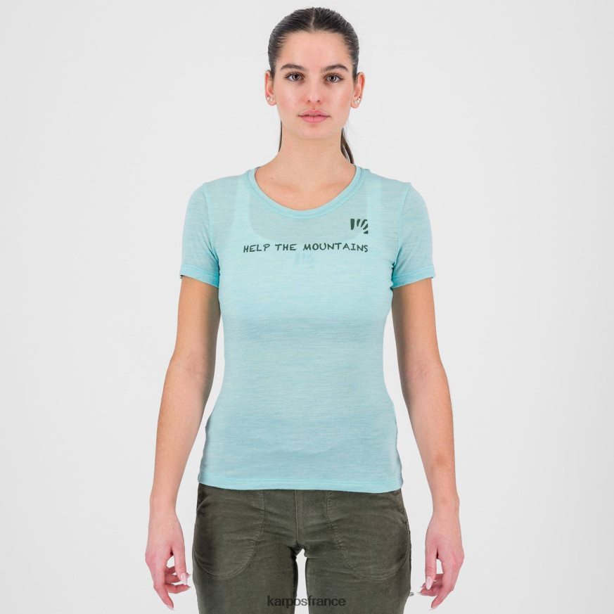 femmes Karpos ciel aquatique t-shirt vanoi mérinos w 28PL681243