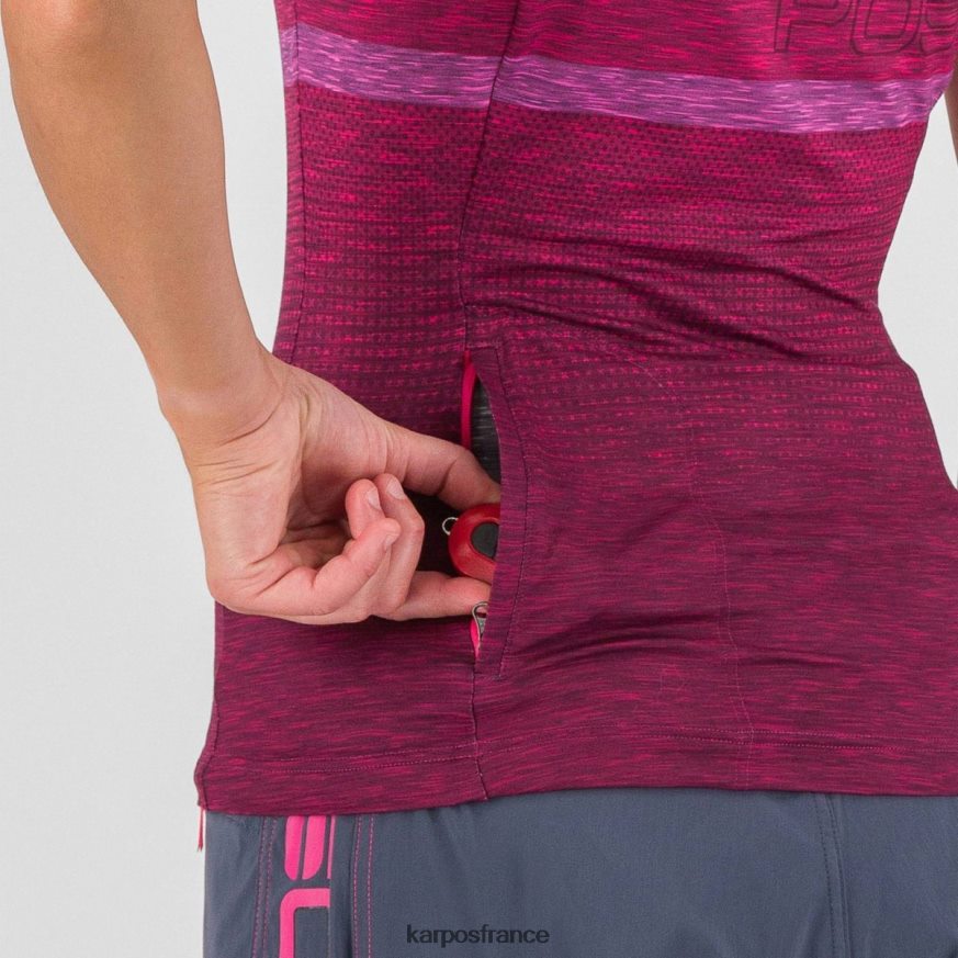 femmes Karpos éclat framboise/cabaret verve w t-shirt 28PL681253