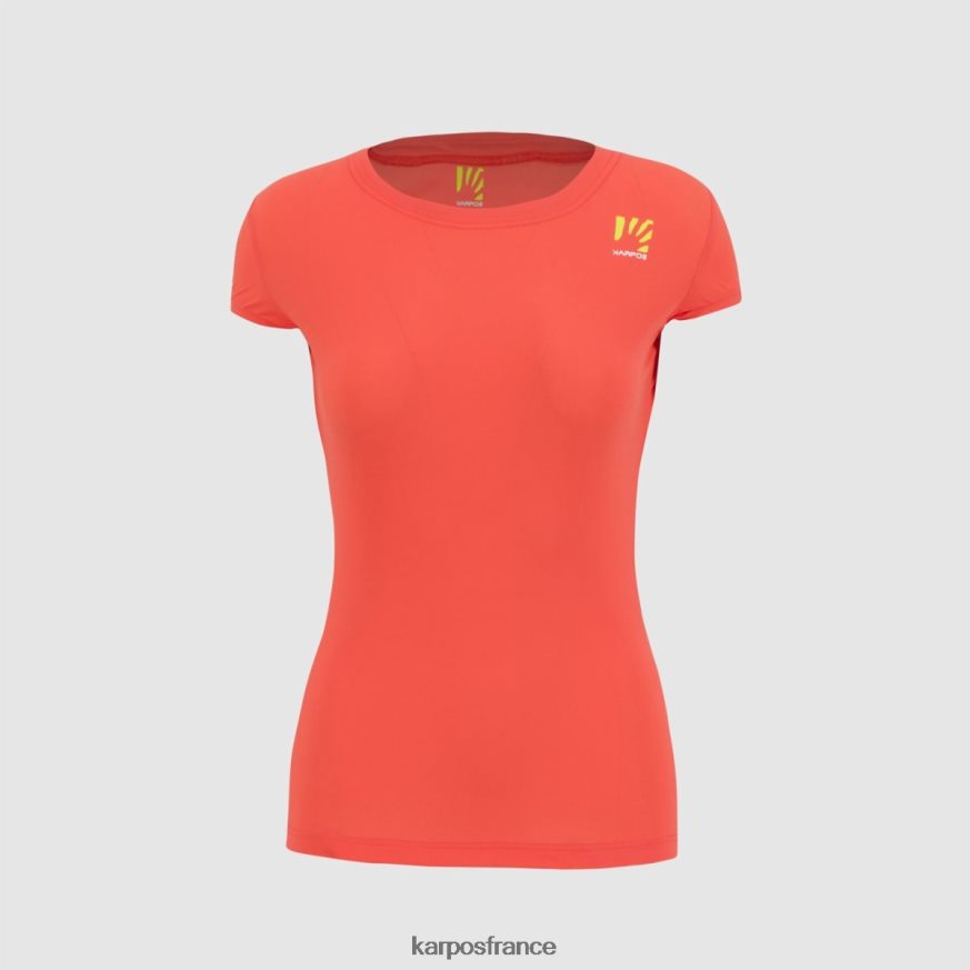 femmes Karpos corail chaud maillot décontracté 28PL681295