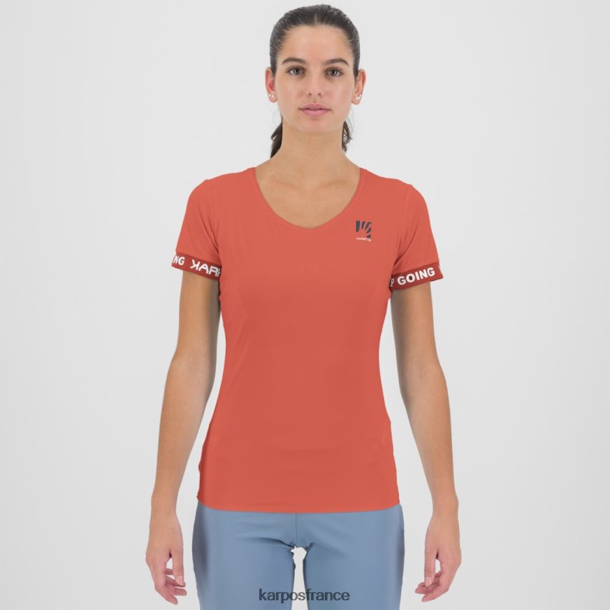 femmes Karpos corail chaud t-shirt easyfrizz w 28PL681273