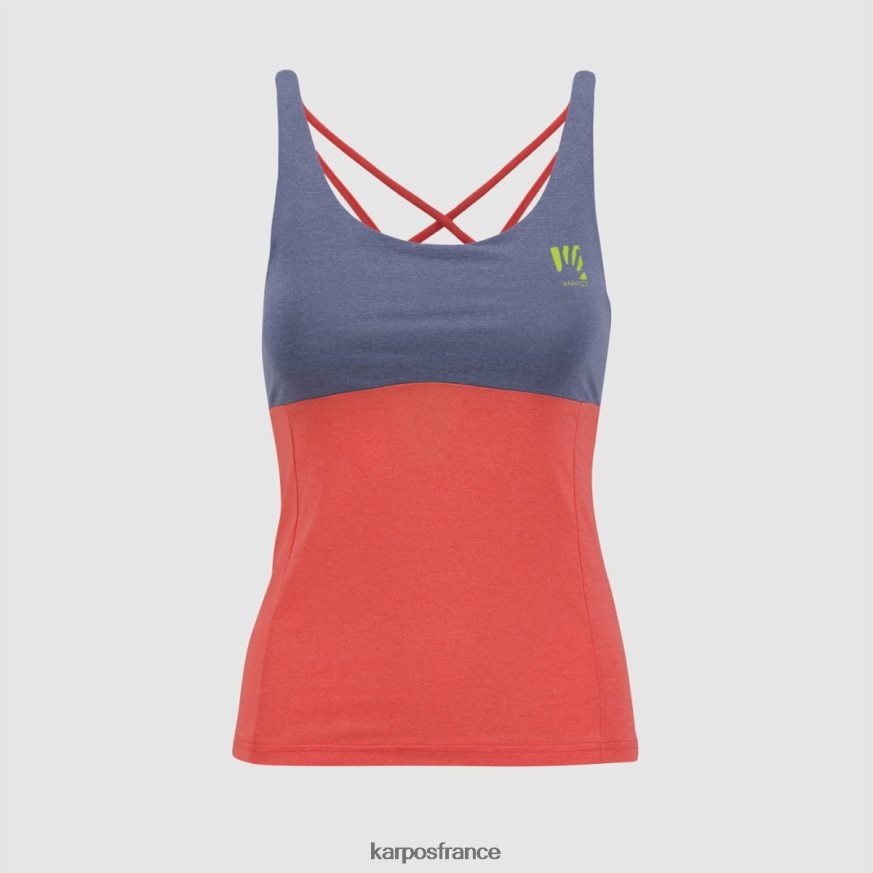 femmes Karpos indigo vintage/corail chaud bull evo w haut 28PL681327