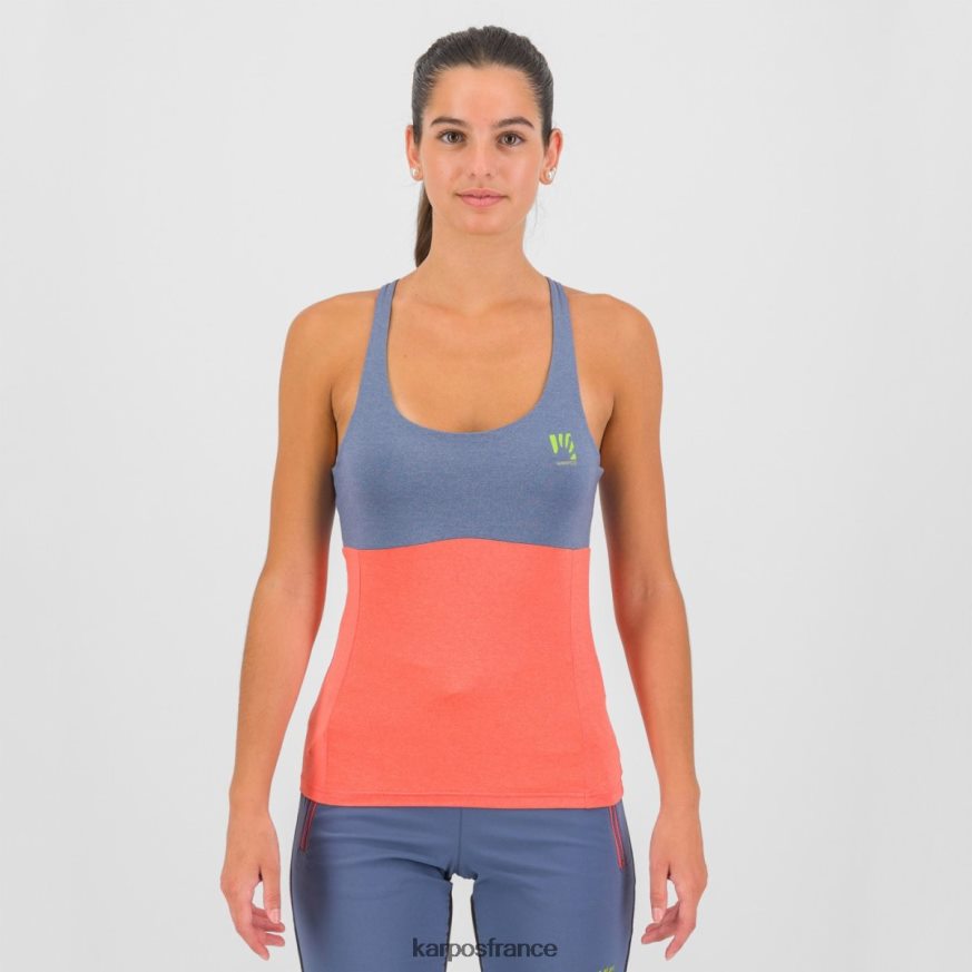 femmes Karpos indigo vintage/corail chaud bull evo w haut 28PL681327