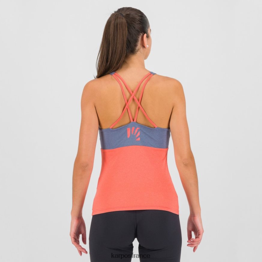 femmes Karpos indigo vintage/corail chaud bull evo w haut 28PL681327