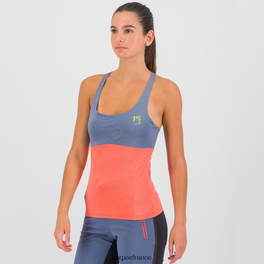 femmes Karpos indigo vintage/corail chaud bull evo w haut 28PL681327