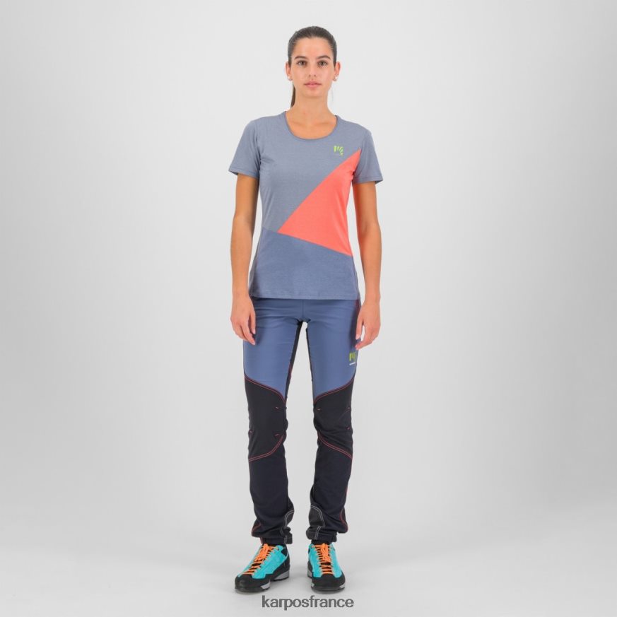 femmes Karpos indigo vintage/corail chaud maillot nuvolau w 28PL681284