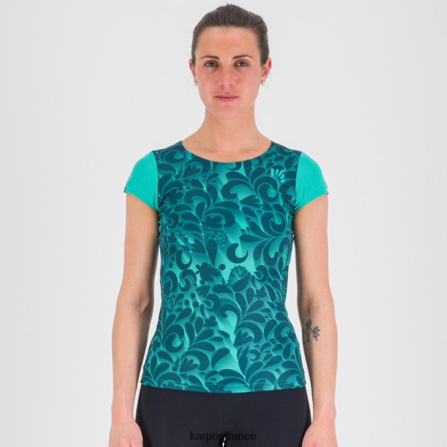 femmes Karpos oiseau bleu/bleu marocain jersey imprimé loma 28PL681307