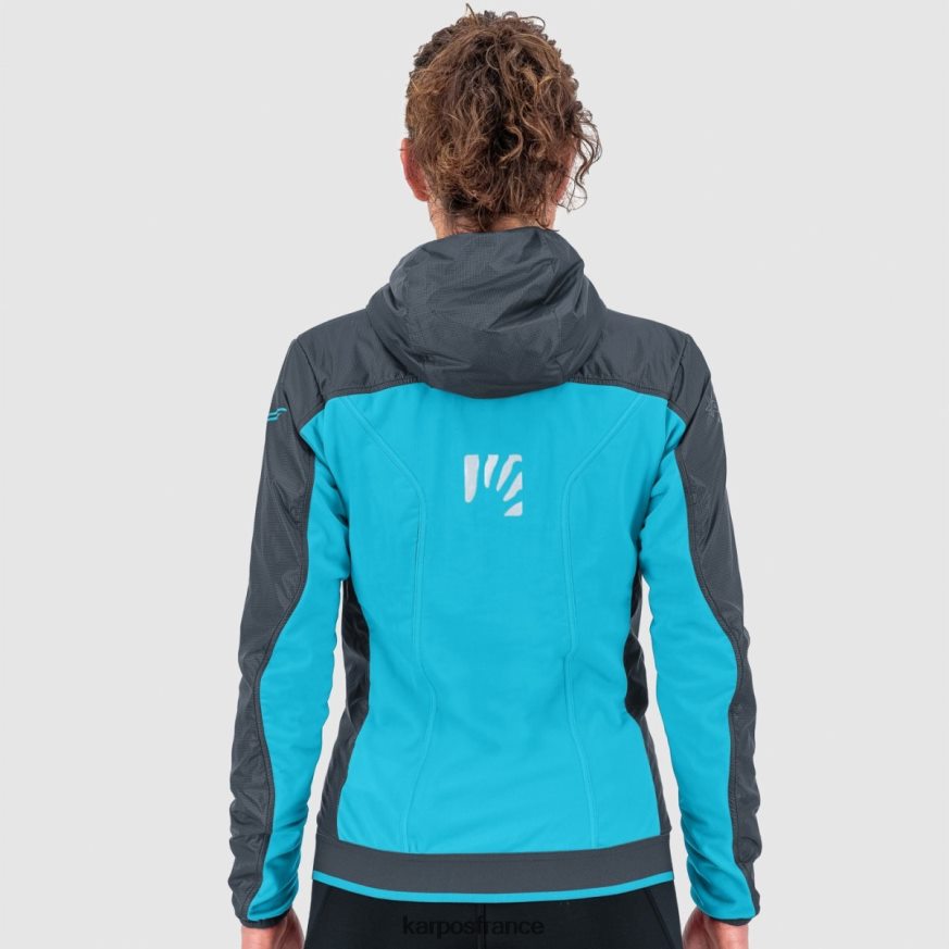 femmes Karpos ardoise foncée/atoll bleu veste federa 28PL681014