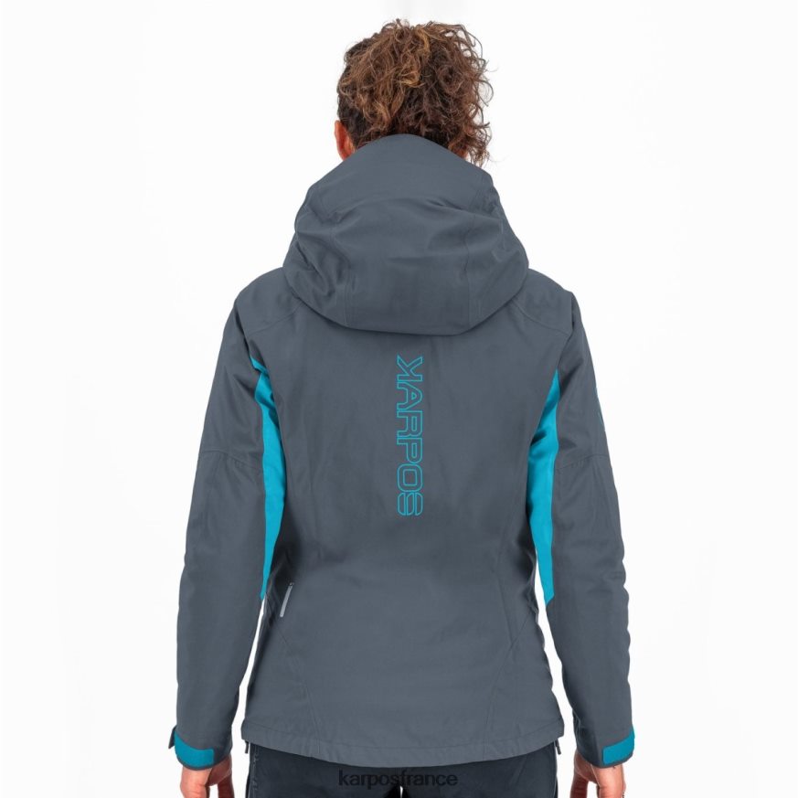 femmes Karpos ardoise foncée/atoll bleu veste storm evo w 28PL68967