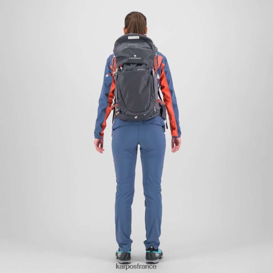 femmes Karpos corail chaud/indigo vintage parete w veste 28PL681097